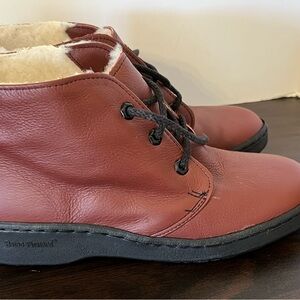 Bates Red Ankle Boots